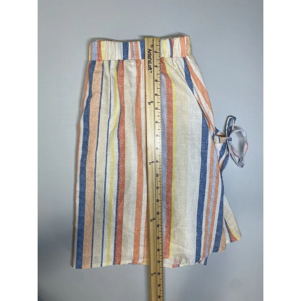 Copper Key Womens Linen Skirt Size Large Tenniscore Lined‎ Coastal Cottagecore
